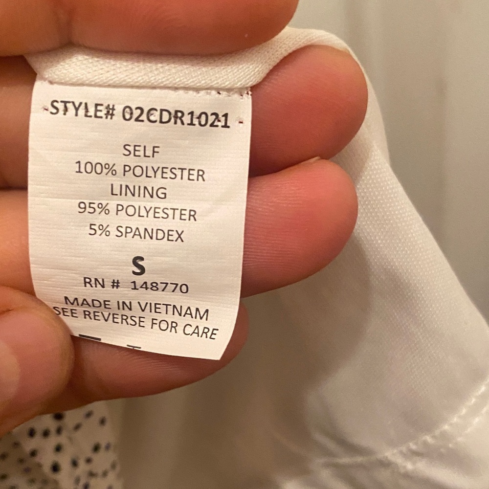 ❤️Sienna Sky White Mini Dress with Button Detail - Picture 7 of 7